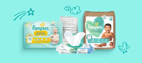 Pampers® Windeln und Feuchttücher