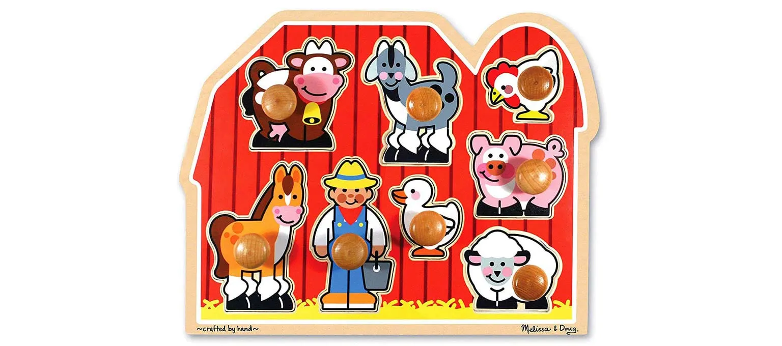 Melissa & Doug Large Farm Jumbo Knob Puzzle
