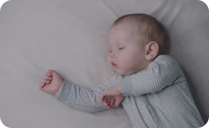 Baby sleeping in crib