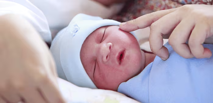 Newborn baby boy sleeping
