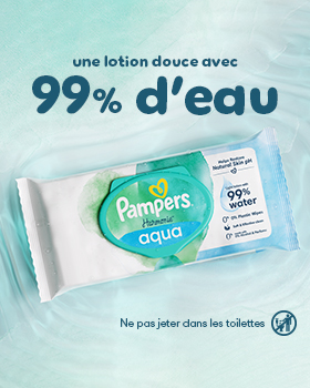 une lotion douce avec 99% d'eau