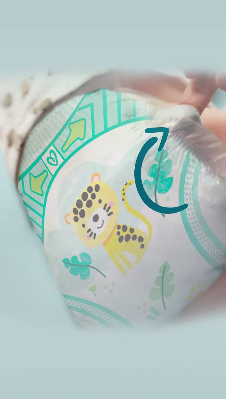 Imagen mostrando la Barrera Doble Antifugas en el pañal Pampers Confort Sec