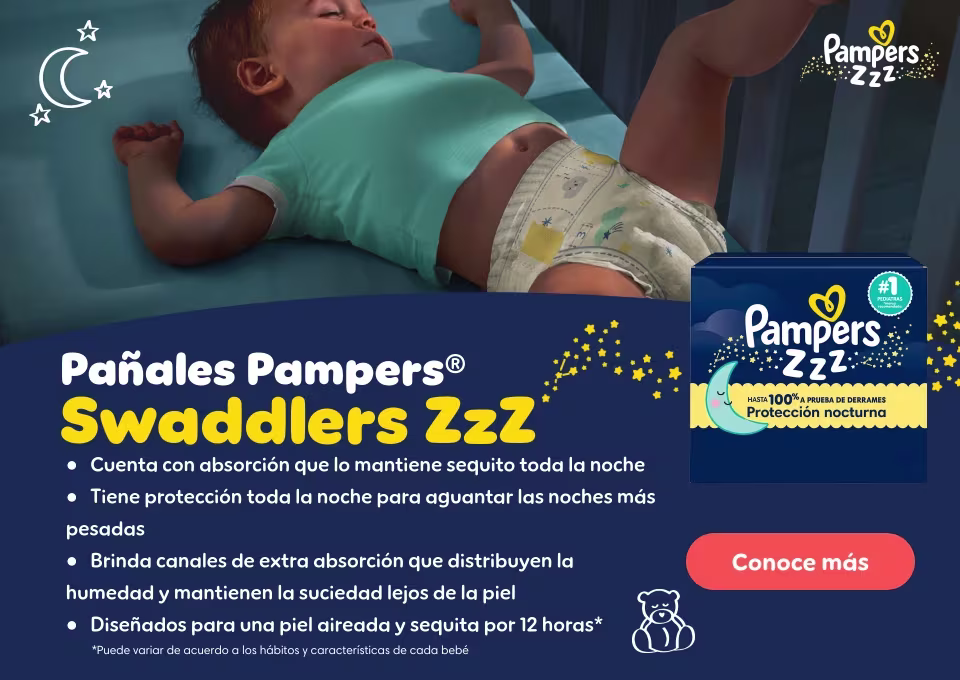 Pañales Pampers® Swaddlers ZZZ para el sueño del bebé
