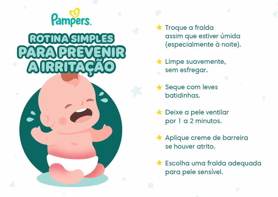 Rotina para prevenir a dermatite