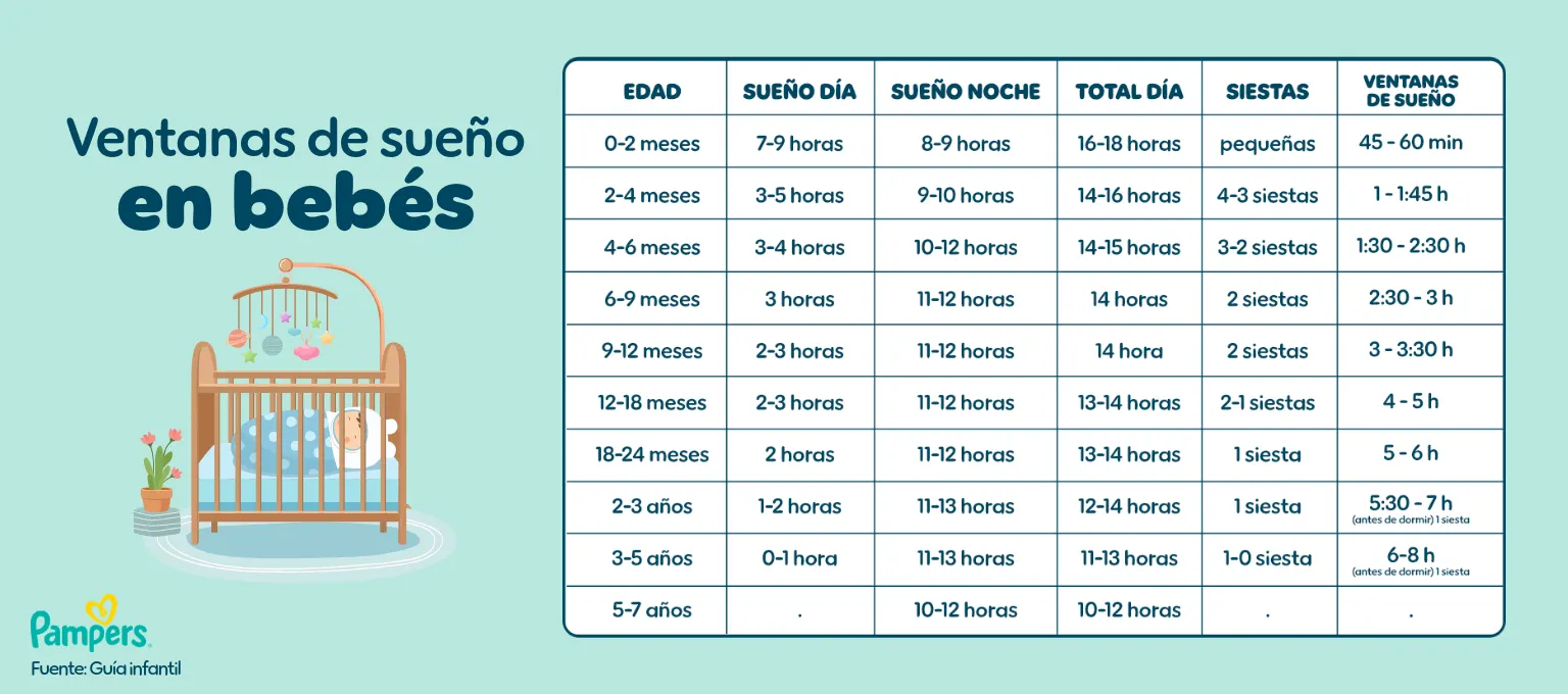 Ventanas de sueño en bebés