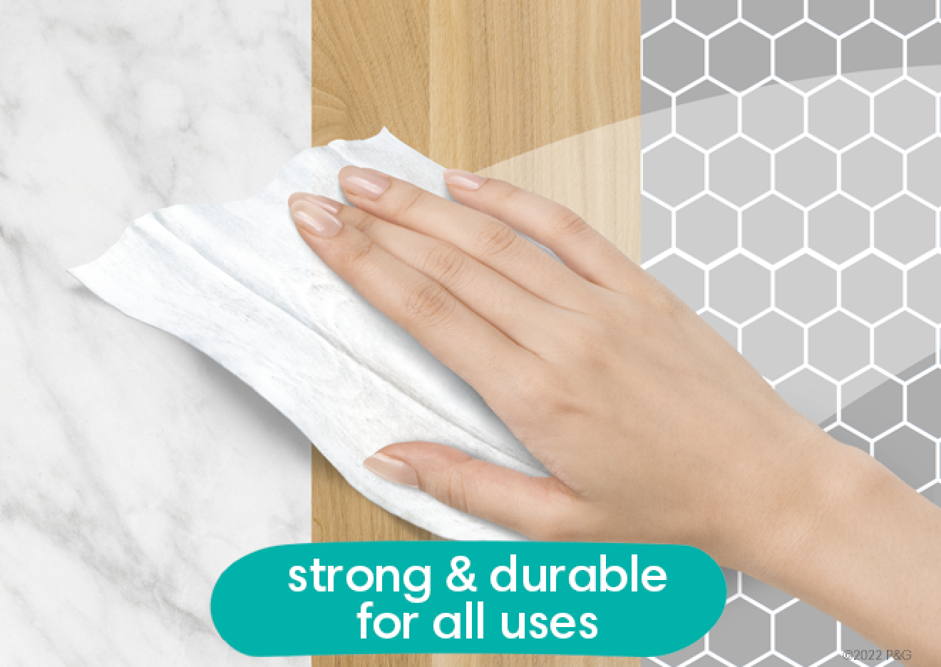 Image shows Multi-use Wipe that is strong and durable for all uses