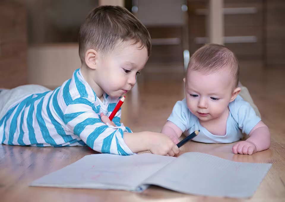 Toddler playing
