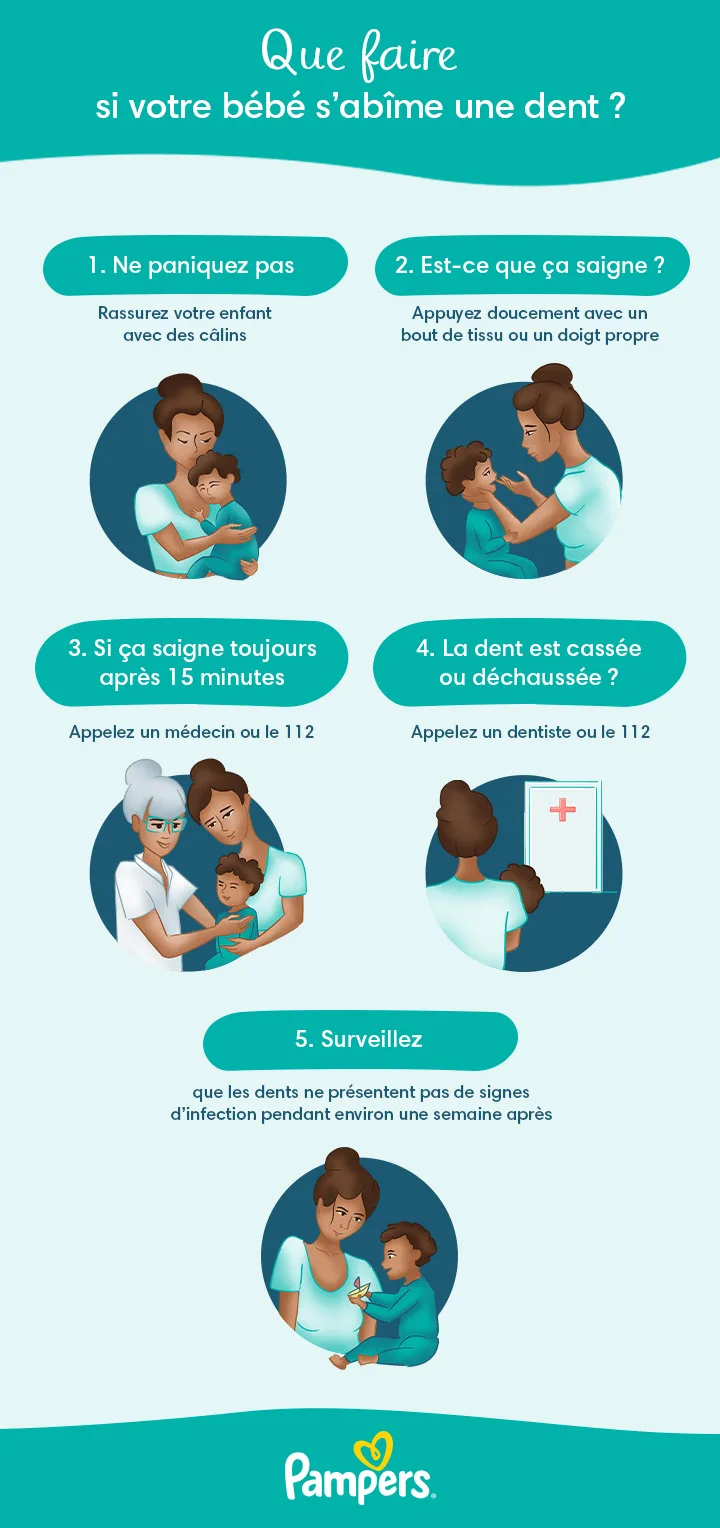 Que faire si votre bébé s’abîme une dent