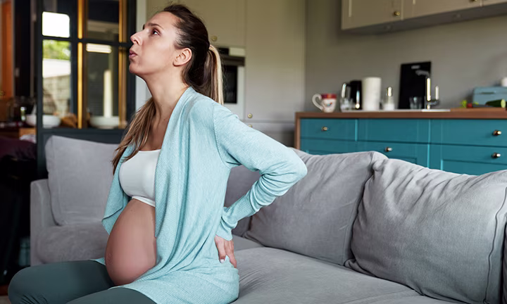 Woman in the first stage of labor