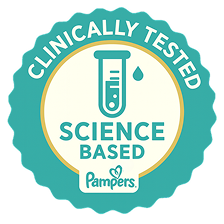 Icon showing Pampers products are crafter with science and go through rigorous testing
