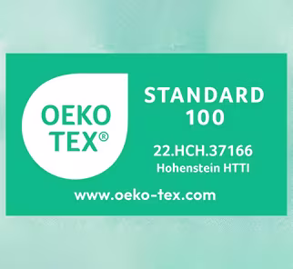 OEKO-TEX STANDARD 100 zertifiziert - 22.HCH.37166 Hohenstein HTTI www.oeko-tex.com