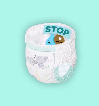 Pampers Premium Protection bleiebukse grafikk Pampers Premium Protection bleiebukse grafikk