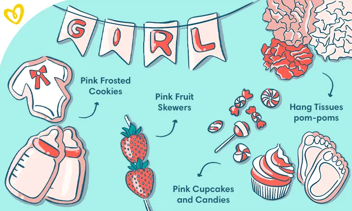 Pretty in Pink baby shower theme ideas for girls