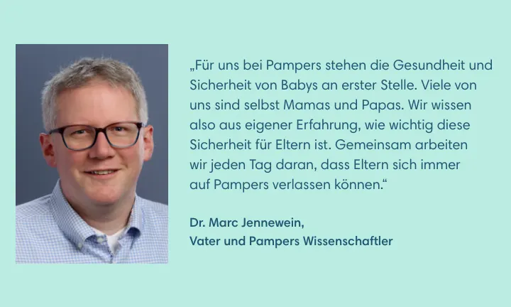 Dr. Marc Jennewein, Vater und Pampers Wissenschaftler Dr. Marc Jennewein, Vater und Pampers Wissenschaftler