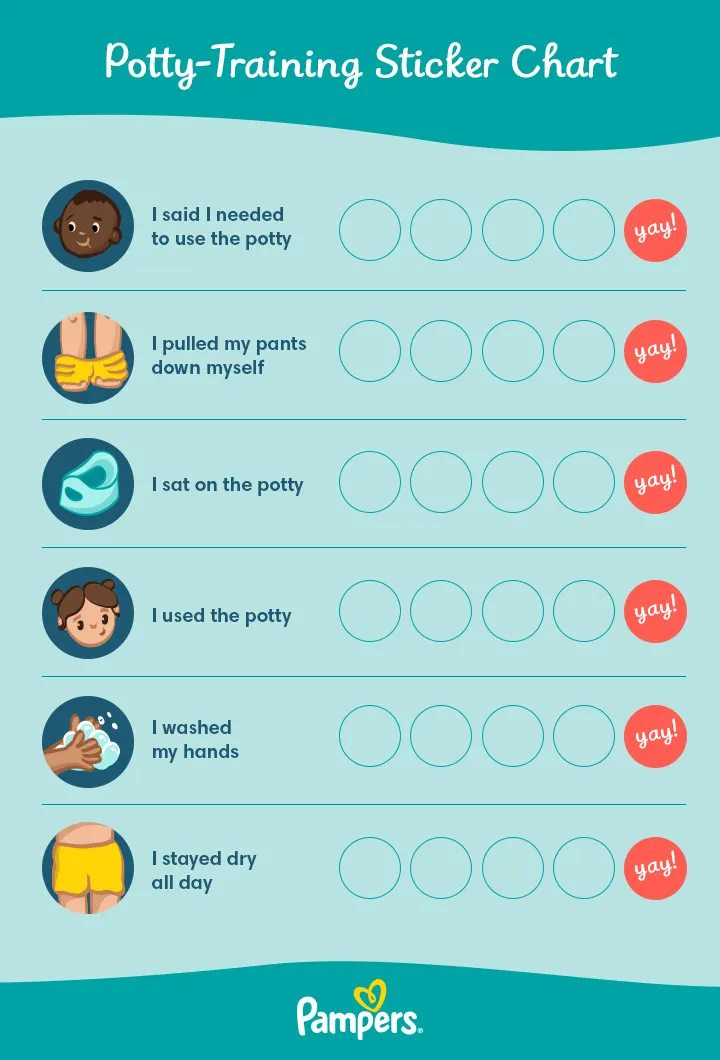 potty training sticker chart printable
