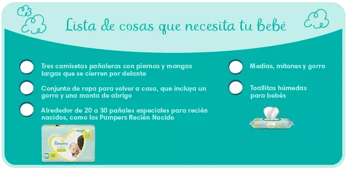 Lista de cosas que necesita tu bebé Lista de cosas que necesita tu bebé