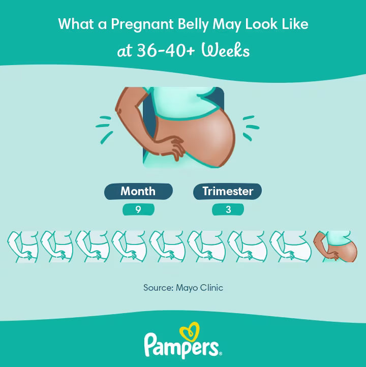 40 weeks pregnant belly