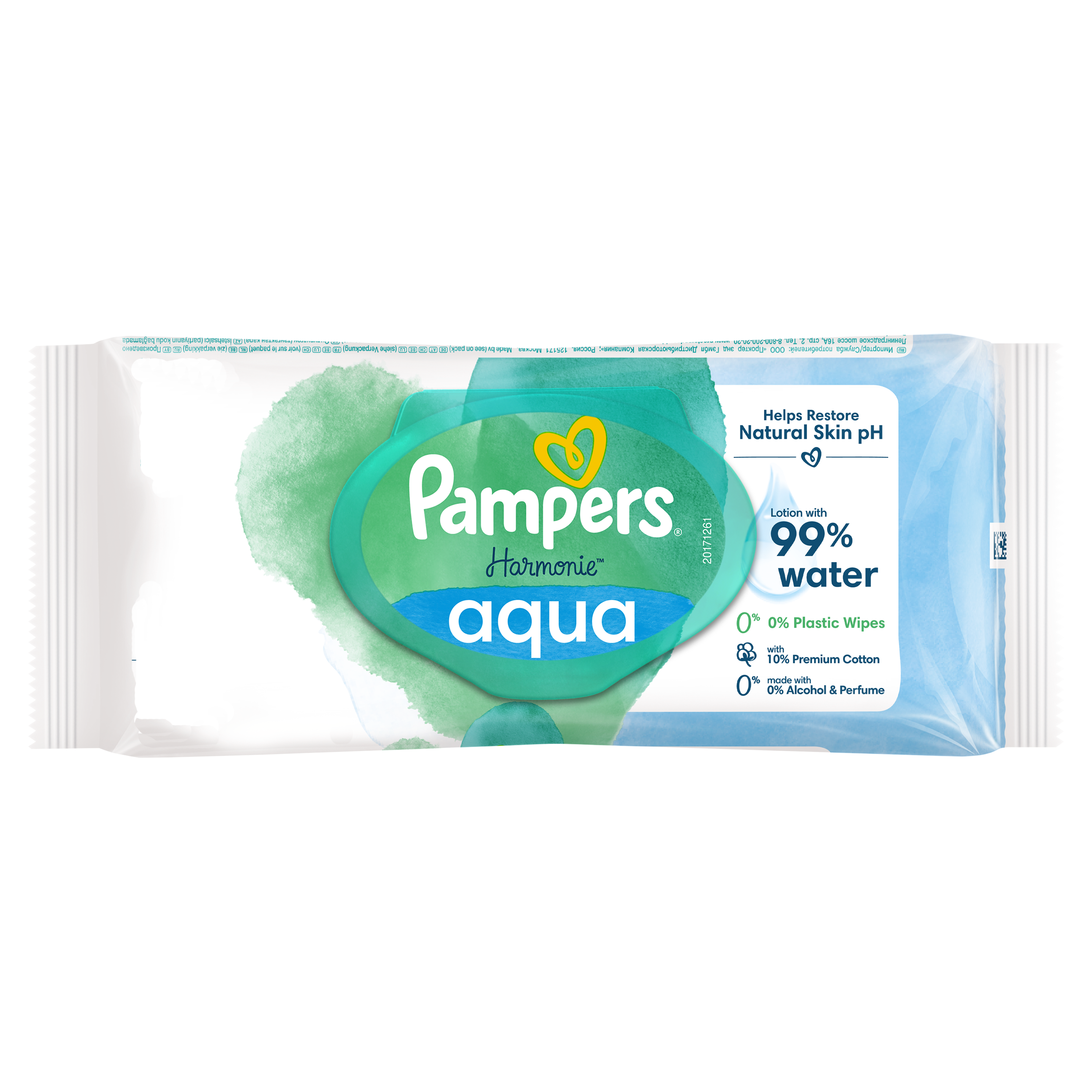 Pampers® Harmonie Aqua Plastic Free Wipes 