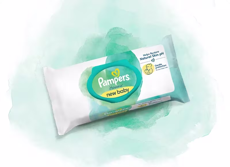 Συσκευασία μωρομάντηλων Pampers Harmonie New Baby