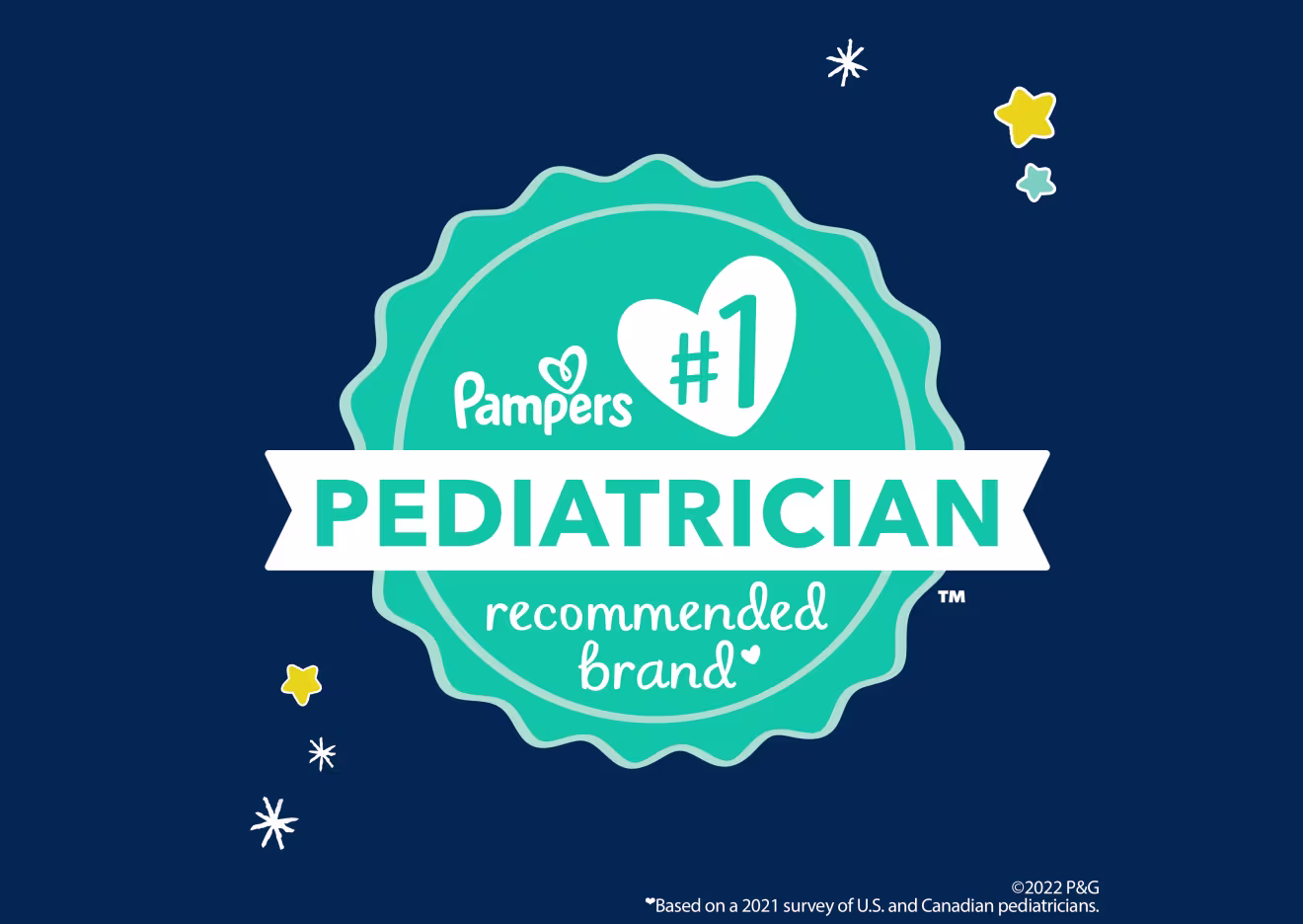 Pampers es la marca n.° 1 recomendada por pediatras