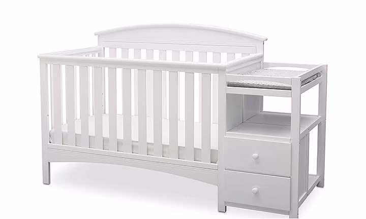 Delta crib with changing table