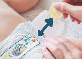Slika koja prikazuje rastezljiva krilca pelena Pampers Premium Care