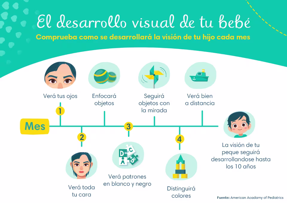 el desarrollo visual del bebé