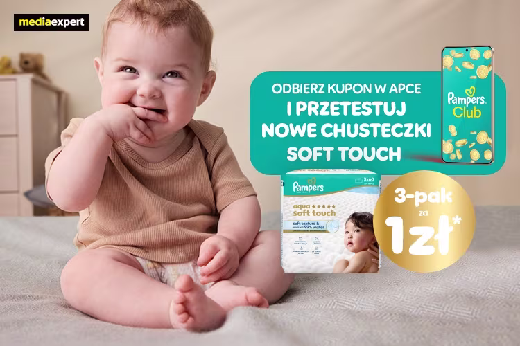 Wypróbuj delikatność Pampers Soft Touch