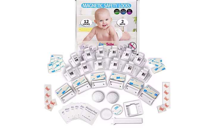 Eco-Baby Magnetic Cabinet Locks for Drawers and Cabinets