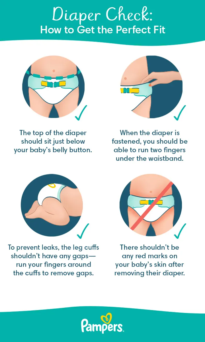 How to know if a diaper fits right US Pampers Nappy Sizes 720px