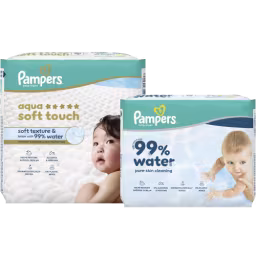 Naše nejlepší kombinace účinného čištění a ochrany pokožky od Pampers
