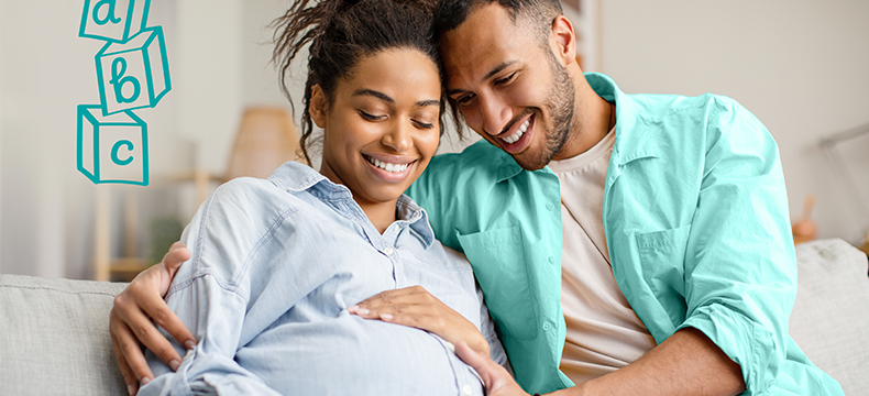 Babynaamtool man & zwangere vrouw in zetel 1048_57