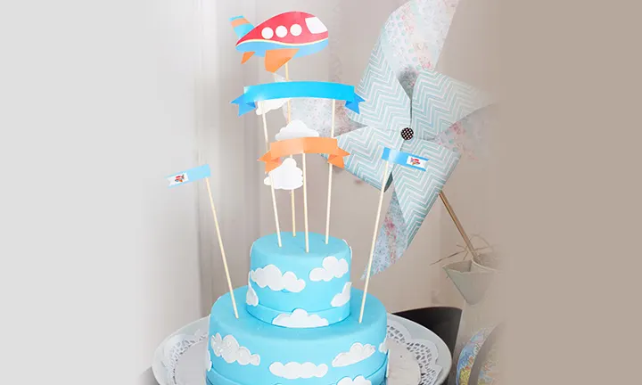 Le gâteau nuages et ciel bleu Le gâteau nuages et ciel bleu