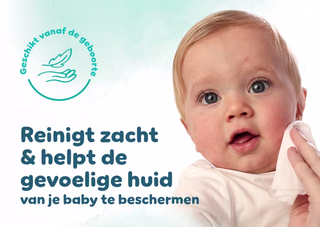Reinigt zacht & helpt de gevoelige huid van je baby te beschermen
