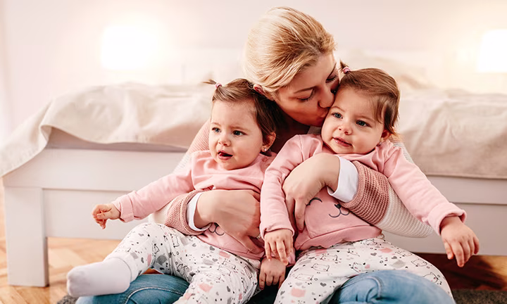 Mom with identical twins