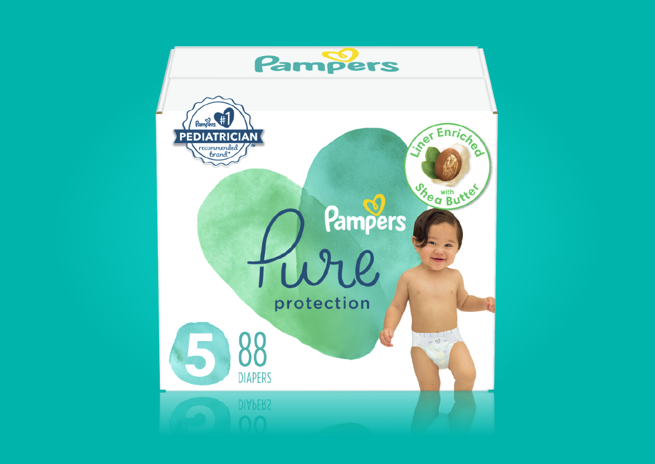 Image of the Pure taped diaper box