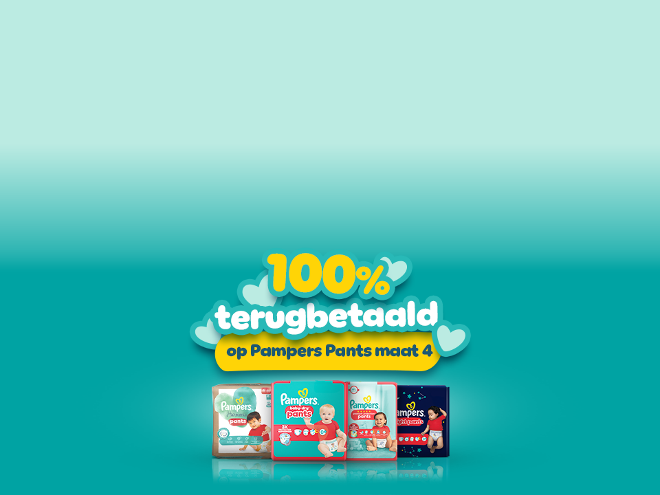 100% terugbetaald op Pampers Pants maat