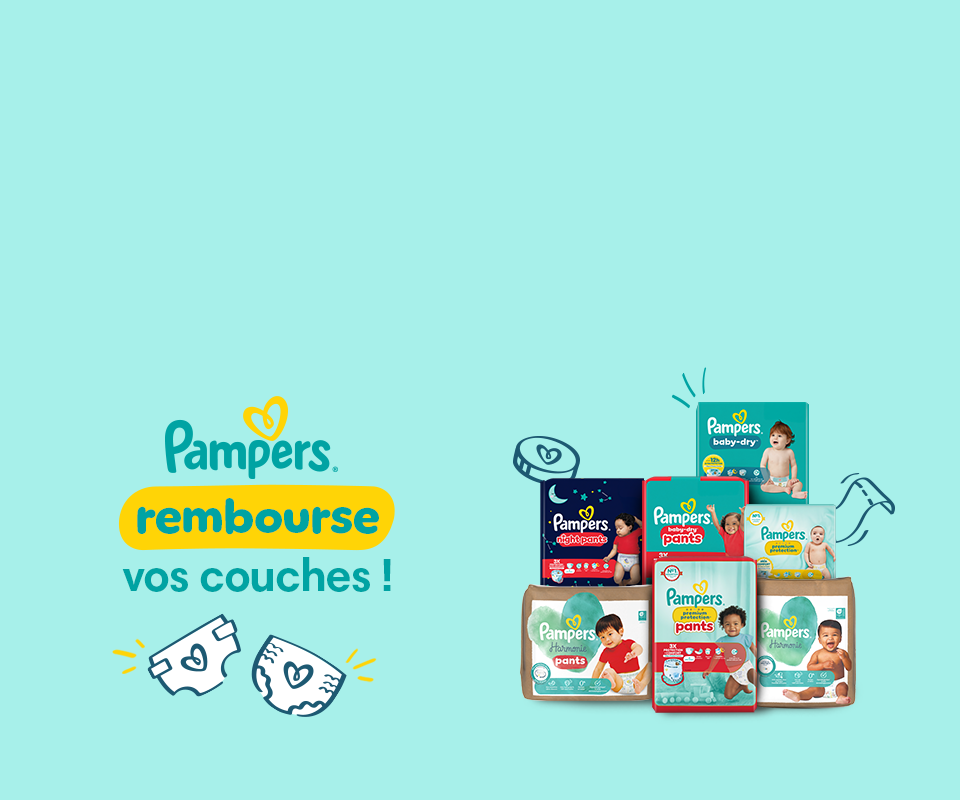 Pampers rembourse vo couches !