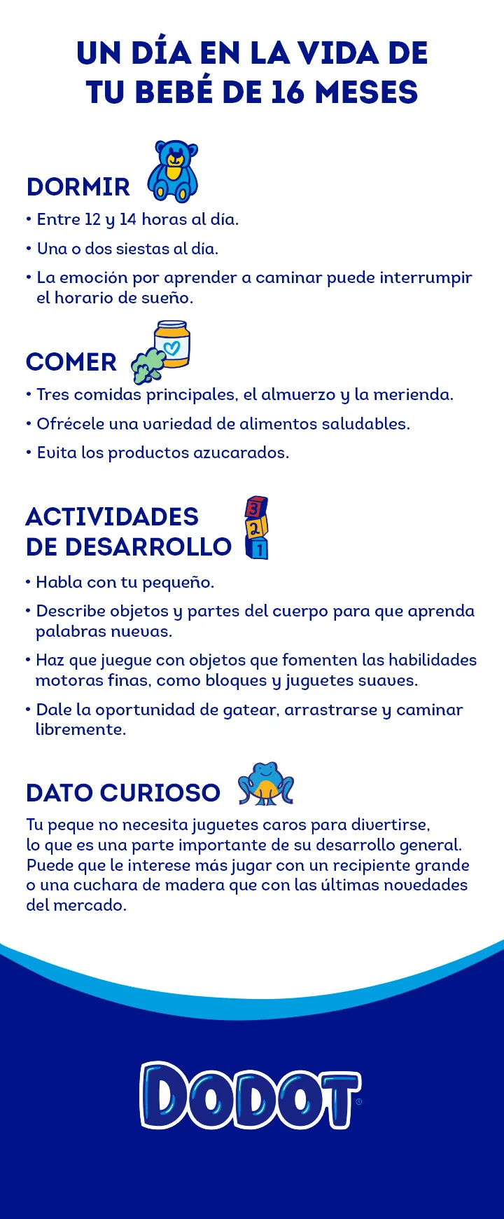 Un día en la vida de un bebé de 16 meses