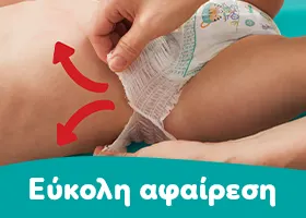 δύο χέρια σκίζουν τα πλαϊνά της πάνας για να την αφαιρέσουν. Αναγράφεται το κείμενο «σχίστε τα».