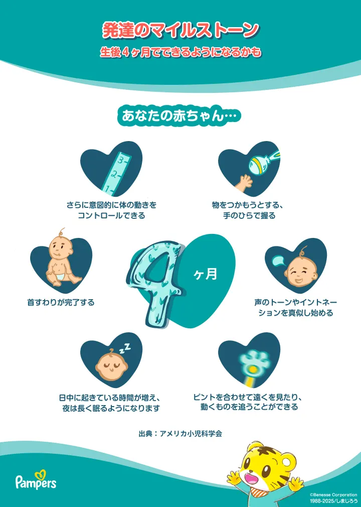 生後4ヶ月の成長の節目