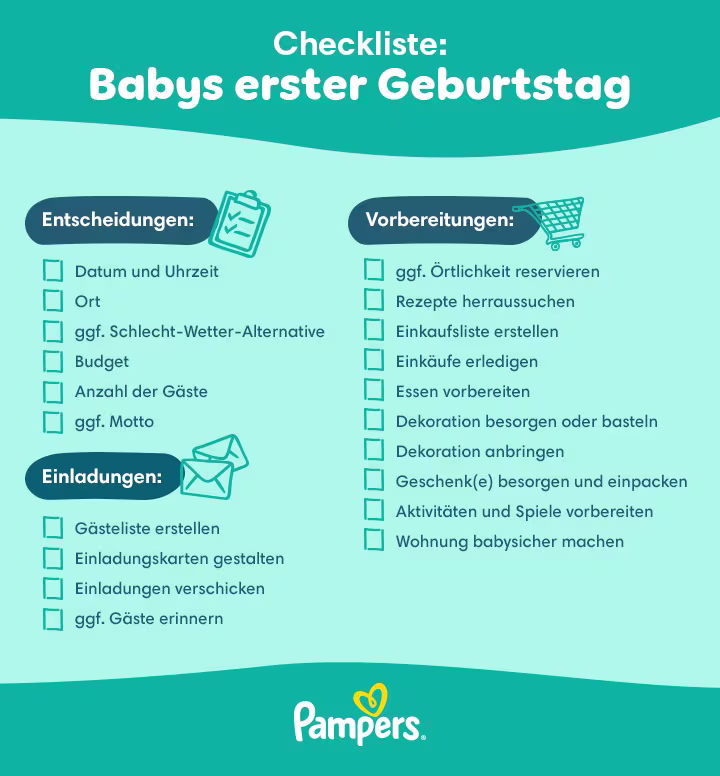 Checkliste: Babys erster Geburtstag