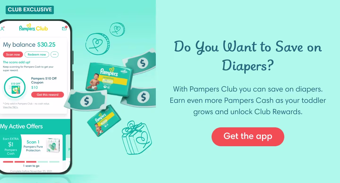 Get Pampers Club App Banner Get Pampers Club App Banner