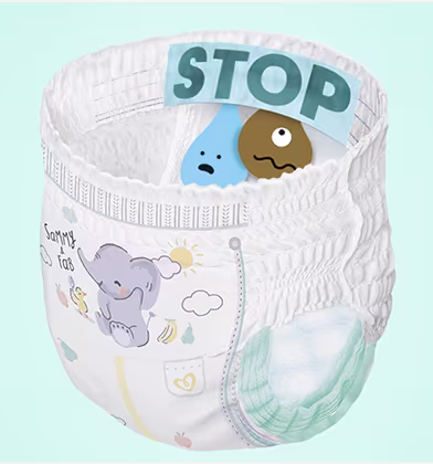 Pampers Premium Protection nappy pant graphic