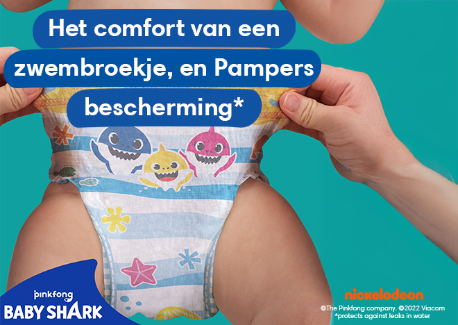 Het comfort van een zwembroekje, en Pampers bescherming*