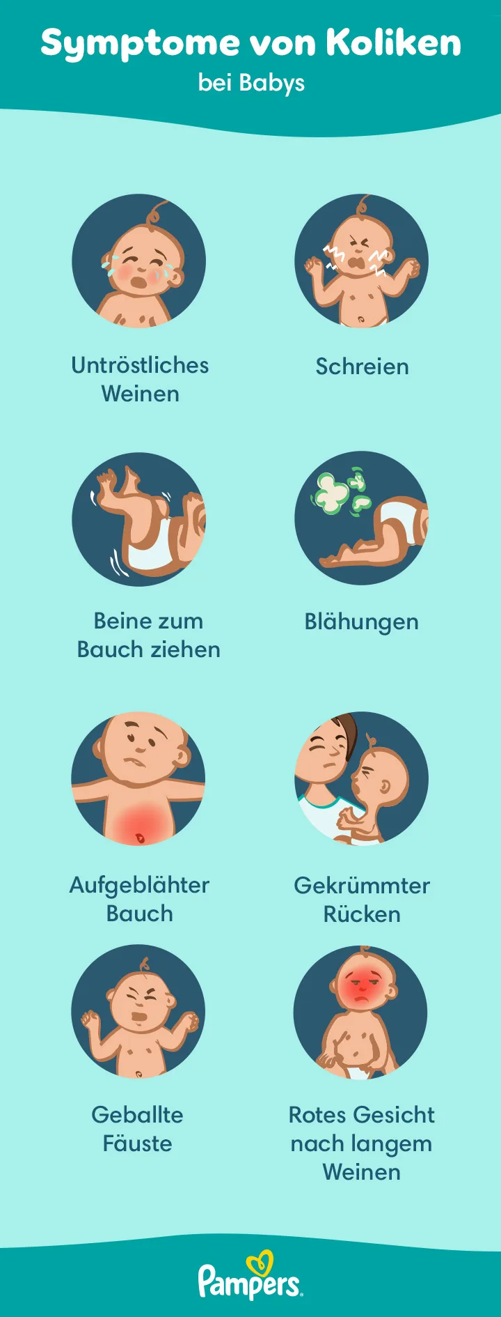 Häufige Symptome von Koliken bei Babys Häufige Symptome von Koliken bei Babys