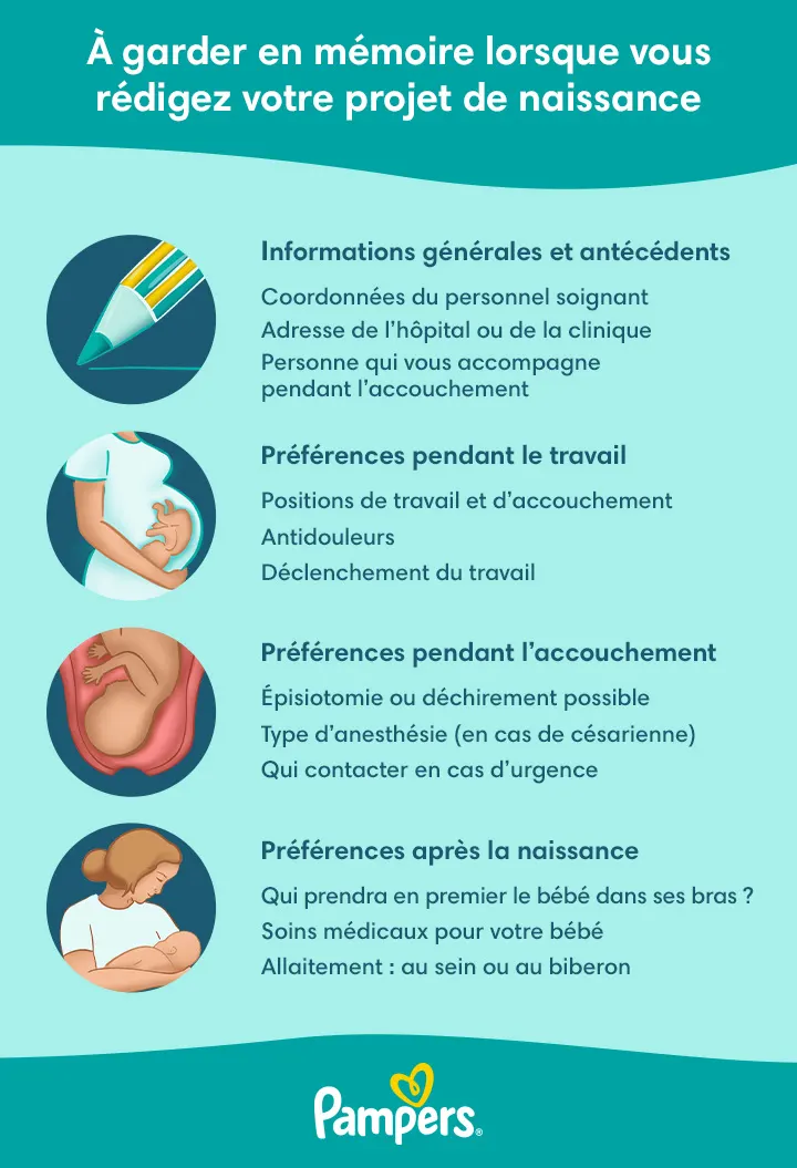 Conseils pour un exemple de projet de naissance