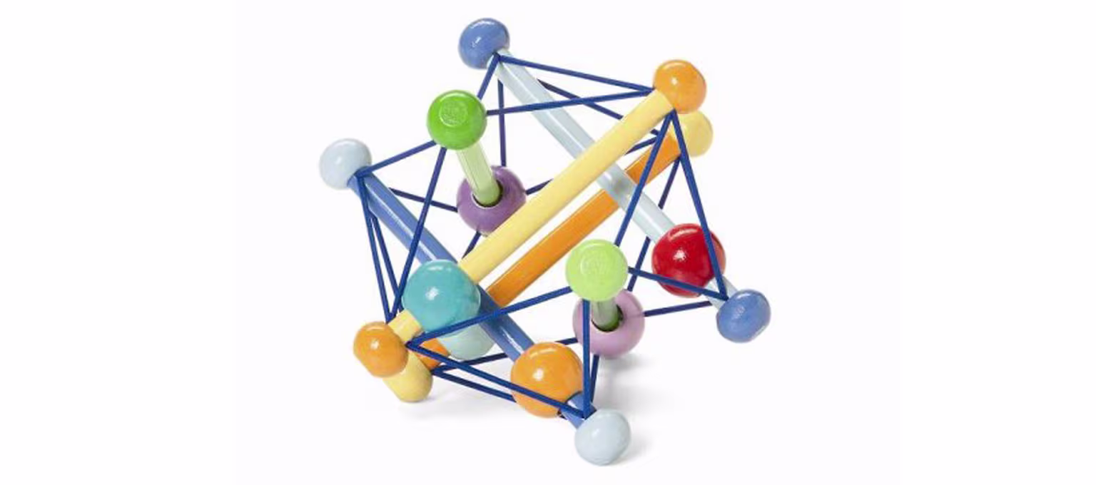 Manhattan Toy Skwish Color Burst Rattle and Teether Grasping Activity Toy