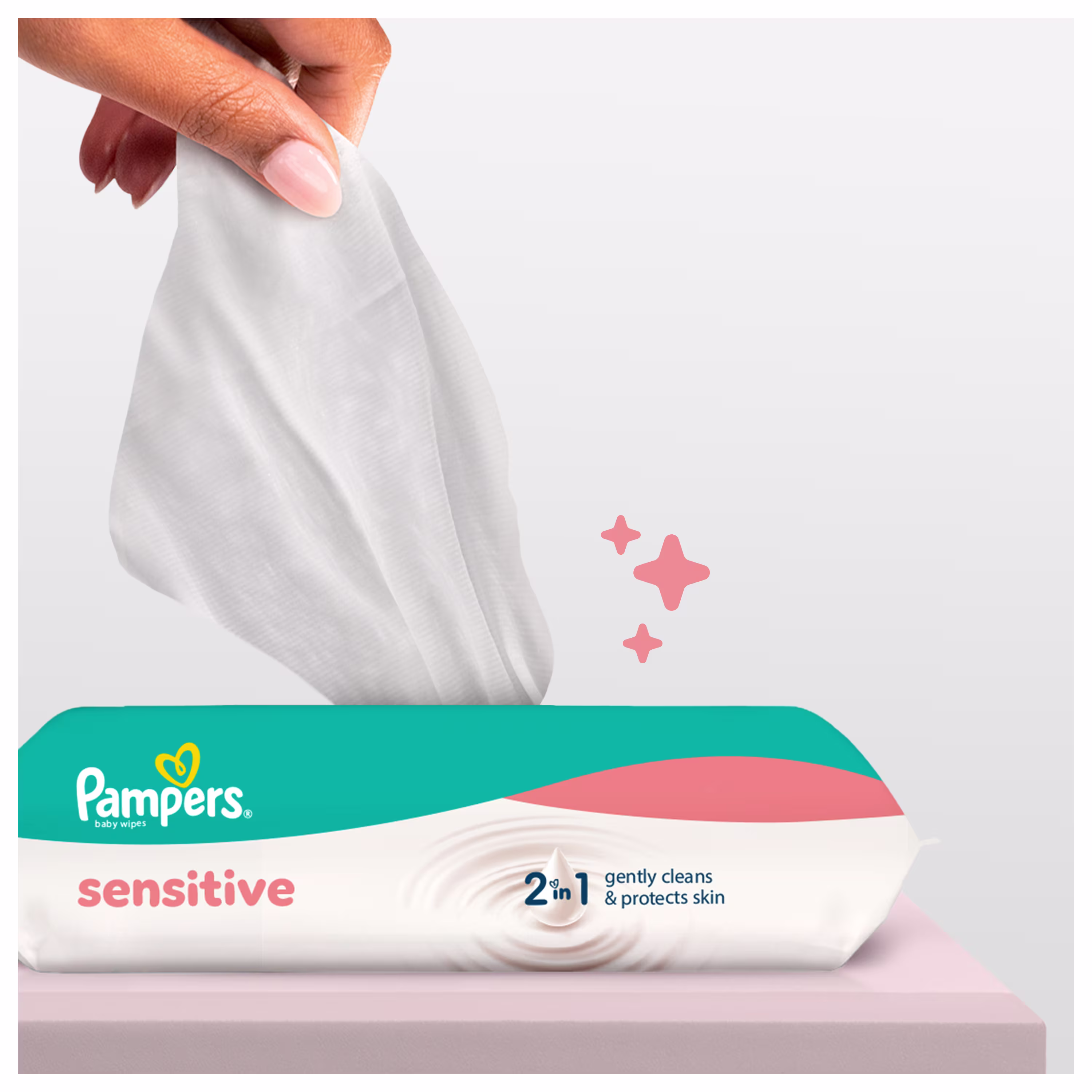 Μωρομάντηλα Pampers Sensitive.