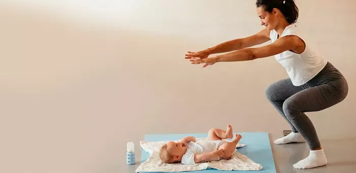 Ejercicios después del parto con bebé